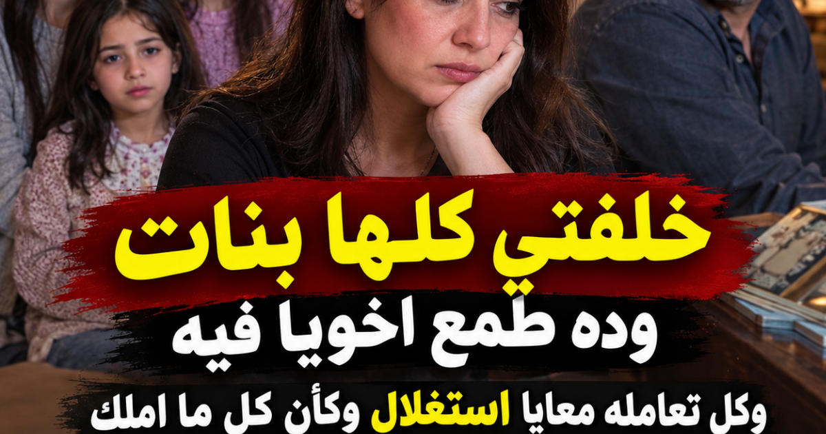 خلفتي كلها بنات وده طمع اخويا فيه وكل تعامله معايا استغلال وكأن كل ما املك هو حق مكتسب ليه أنا مش بنك فلوس لأخويا