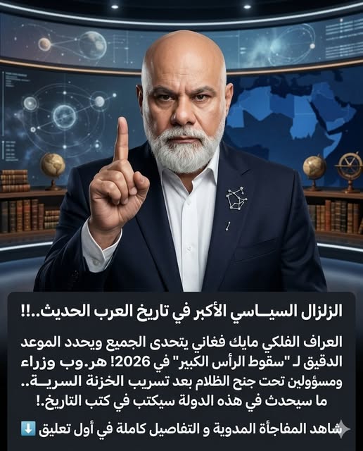 الزلز.ال السيـ ـاسي الأكبر في تاريخ العر.ب الحديث..!! العراف الفلكي «آلان مصطفى» يتحدى الجميع ويحدد الموعد الدقيق لـ “سقو.ط الرأس الكبير” في 2026! هر.وب وزر.اء
