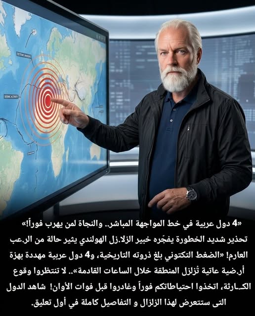 «4 دول عربية في خط المواجهة المباشر.. والنجاة لمن يتحرك فوراً!»: حقيقة تحذيرات خبير الزل.ازل الهولندي وتدابير السلامة
