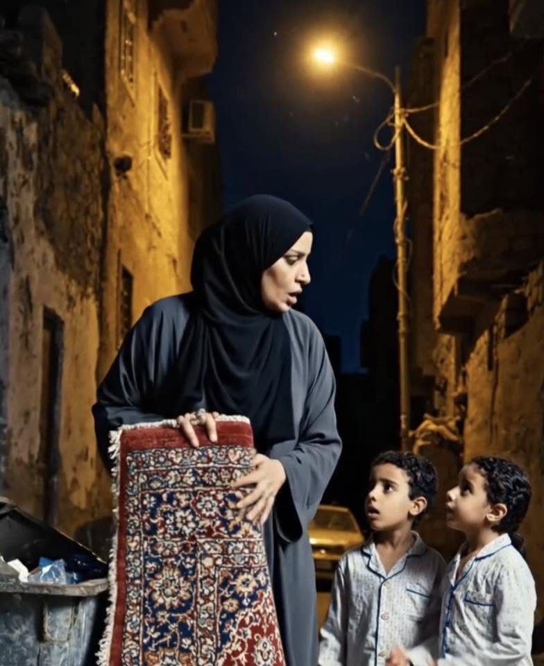 أرملة فقيرة وجدت سجادة فاخرة في القمامة… لكن ما خرج منها قلب حياتها رأسًا على عقب رأت سجادة ثمين