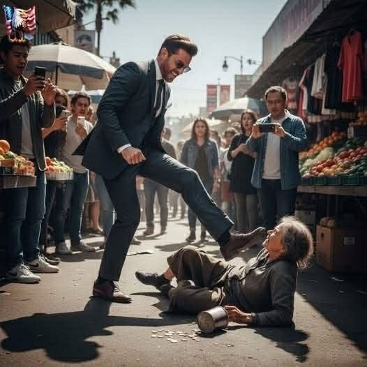 قصة مليونير حديث الثراء دفعَ متسوّلةً فقيرة في السوق