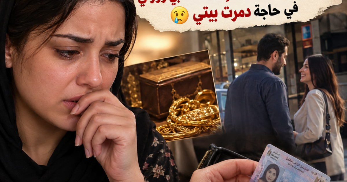 طلب مني أبيع ذهبي وورثي من أبويا عشان أسدّد ديونه… بعد فترة كبيرة اكتشفت إنه أخد ذهبي وورثي في حاجة د.مرت بيتي🥺