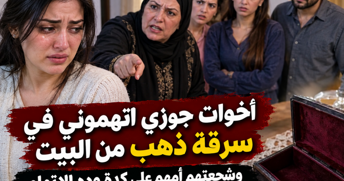أخوات جوزي اتهموني في سرقة ذهب من البيت وشجعتهم أمهم على كدة وده الاتهام اللي كسرني