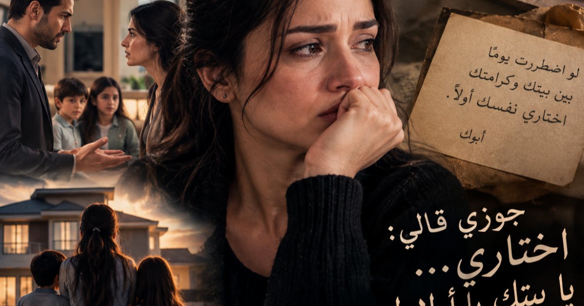 جوزي قالي: اختاري… يا بيتك يا أولادك